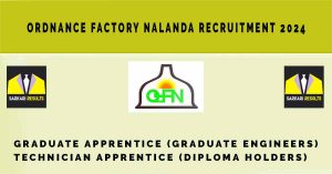 Ordnance Factory Nalanda Recruitment 2024 - 14 Apprentice Vacancies