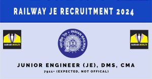 Railway JE Recruitment 2024 | Sarkari Naukri Notification  - 7900+ Vacancies Online Form