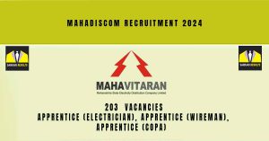 MAHADISCOM Recruitment 2024| Sarkari Naukri : 203 Apprentices, Notficiation, Application